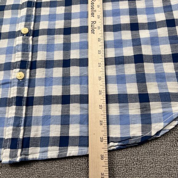 True Grit Shirt Adult Extra Large Blue Check Button Up Short Sleeve Casual Men's - Picture 12 of 13